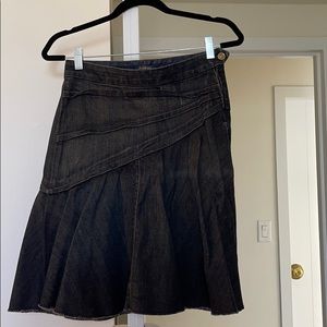 7 all man kind pleated denim skirt